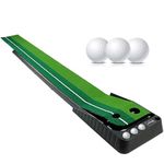 Asgens Golf Putting Indoor Outdoor Golf Auto Putting Trainer Mat