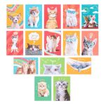 American Greetings Blank Cards and Envelopes Assortment Box, Funny Cats, 15 count