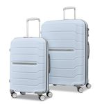 Samsonite Unisex-Adult Freeform Hardside Expandable with Double Spinner Wheels, Powder Blue, 2-Piece Set (21/28), Freeform Hardside Expandable with Double Spinner Wheels