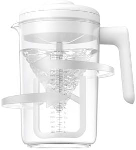 NehNeh Baby Electric Baby Formula Mixing Pitcher, Bi-Directional Alternating Stirring | No Air Bubble | No Clumps | No Drip Spout | Spill-Free Lid | Infant Formula Pitcher Mixer 36Oz, BPA Free-White