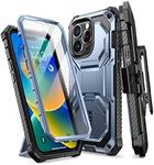 i-Blason Armorbox Designed for iPhone 14 Pro Case 6.1 inch (2022 Release) with Kickstand & Belt Clip Holster, Full Body Protective Bumper Case with Built-in Screen Protectorr (Tilt)