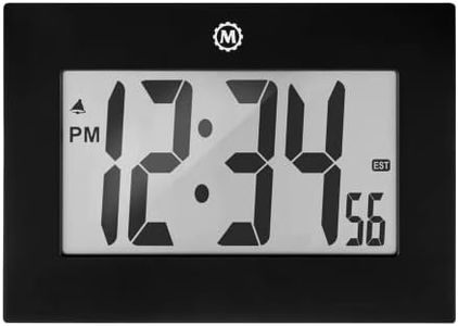 MARATHON CL030064BK 9 Large Digital Frame Clock with 3.25 Digits - Batteries Included (Black)