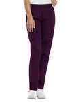 Cherokee Scrub Pants for Women Workwear Originals Pull-On Elastic Waist 4200, Eggplant, XXL