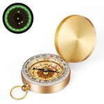 zhibeisai Navigation Compass for Walking, Clamshell Orienteering Compass Metal Compass Navigation Pocket Kids Compass Gimbal Compass Waterproof Luminous Military Compass Childrens Compass for Camping