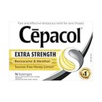 Cepacol Extra Strength, Sucrose Free, Honey Lemon, Sore Throat Lozenges, 16 count