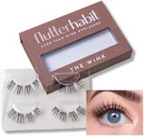 FlutterHabit The Wink Lashes, DIY Lash Extensions [Up to 10 Day Wear], Mid-Length & Wispy Doll-Eyed Cluster Lashes, Salon Quality Eyelashes Extensions, Natural Lashes, No Lash Glue Included