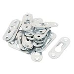 Generic Photo Picture Frame Clock Metal Oval Shape Keyhole Hanging Hook Plate 20pcs