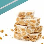 Andy Anand Chocolatier Sugar Free Roasted Almond Soft Nougat Brittle - Made in Europe Gluten Free Diabetic Friendly Nougat Candy, Unforgettable Flavor,Bite With Italian Nougat Brittle (7 Oz)