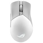 ASUS ROG Gladius III Wireless AimPoint Gaming Mouse, Connectivity (24GHz RF, Bluetooth, Wired), 36000 DPI sensor, 6 programmable buttons, ROG SpeedNova, Replaceable switches, Paracord cable, White