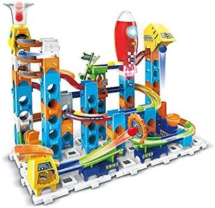 VTech - Marble Rush, Circuito a Sfere Elettronica Rocket Set Electronic M100E, Gioco di Costruzione, 79 Pezzi, 10 Palline, Regalo Bambino dai 4 Anni - Contenuto in Italiano