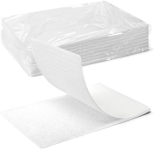 Art3d 48 Sets Hook and Loop Tape Sticky Back, 4"x6" Double-Sided Adhesive Strip,Heavy Duty, White