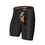 Shock Doctor Men's Ultra Pro Compression Shorts with Ultra Cup, Black, Large