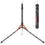 BESNFOTO Photography Tripod Light Stand Portable Lightweight 220cm/ 7ft Photo Studio Tripod for Strobe Reflector Softbox Umbrella Video Shooting Background Light with Carrying Bag (Carton 535g)