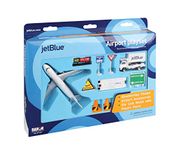 Daron jetblue die-cast airport playset (11 pieces in set)- Multi color