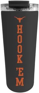 Decorvo Officially Licensed Collegiate Stainless Steel Tumbler - Double Walled Insulated Travel Tumbler - 24 oz (Texas Black)