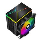 ID-COOLING SE-914-XT ARGB Cooler 131mm Height AM4 CPU Cooler Addressable RGB Light (5V 3-PIN Connector) on Fan and Top-Cover 4 Heatpipes CPU Air Cooler 92mm PWM Fan, Intel/AMD