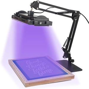 Ecoofor 50W UV Exposure Unit for Screen Printing with Adjustable Stand and Large Top Shelf, UV Lamp for Screen Printing Kit, Photo Emulsion Kit, and Cyanotypes