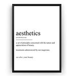 Magic Posters Aesthetics Definition Print - Beauty Botox Salon Dictionary Decor Poster Wall Art Diet Quote Typography Home - Frame Not Included