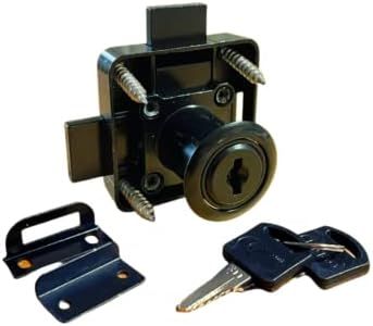 K-Rae Evolution Double Door Lock Safety Cabinet Locks with Keys - Kitchen Cabinet Locks for Adults Cupboard Storage Lock Easy Installation All Hardware Included. 2 Color Options