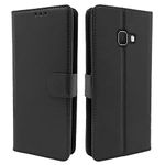 Pikkme Galaxy J5 Prime Flip Case Leather Finish | Inside TPU with Card Pockets | Wallet Stand and Shock Proof | Magnetic Closing | Flip Cover for Samsung Galaxy J5 Prime (Black)