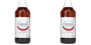 Corsodyl Mint Flavour Mouthwash, Specially Designed Benefits for Stop and Prevent Bleeding Gums, Irritated Gums, Mouth Ulcers, 600ml (Pack of 2)