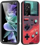 BFUKVOU for Galaxy S24 Case with Built in Kickstand,Shockproof/Dustproof/Drop Proof 3-Layer Military Grade Protective Cover for Samsung Galaxy S24 6.2 inch 2024,Old Gaming Console