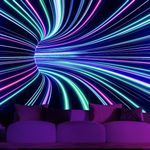 Blacklight 3D Wall Decor Tapestry for Gamer Bedroom Gaming Room, 3D Illusion Glow in The Dark Wall Hanging Backdrop for Men Guys Game Room Cinema, UV Reactive 3D Poster for Living Room Dorm (51"X60")