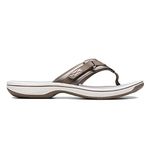 Clarks Womens Brinkley Sea Pewter Synthetic, Flat, 8 Uk