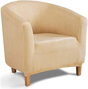 TIANSHU Fleece Tub Chair Covers,Velvet Plush Tub Chair Slipcovers Modern Velvet Plush Tub Chair Slipcover Furniture Protector Cover Sofa Slipcover for Tub Chair Cover(Tub Chair, Arena)