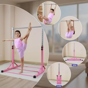RokePro Foldable Gymnastics Bar – Adjustable Training Equipment