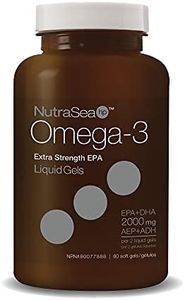 Nature's Way NutraSea hp Omega-3 - Extra Strength EPA – Omega-3 Supplement with Fresh Mint Flavour – 2000 mg EPA and DHA Fish Oil (1500 mg EPA, 500 mg DHA) – Support Healthy Heart and Brain Function in Kids and Adults, 60 Softgels