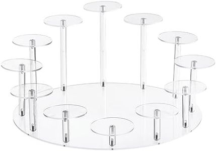uxcell Acrylic Cupcake Stand, Transparent Cupcake Display Holder for 12 Cupcakes, Acrylic Dessert Stand Pastry Serving Platter Display for Birthday Wedding Party Christmas Decoration