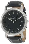 Mathey-Tissot Leather Swiss Made Analog Black Dial Men Watch - Hb611251San, Black Band