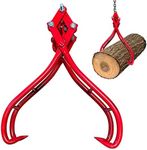 BotaBay Upgraded Log Lifting Tongs, 28 Inch 4 Claw Swivel Dragging Steel Tongs Large Steel Timber Log Grapple Skidding Tongs for Log Lifting, Handling, Dragging & Carrying Tool