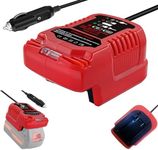 for Black&Decker 20V Lithium Battery Charger Replacement, Car Charger Charge for B&D 20V/for Porter Cable 20V Lithium Battery Mini Charger with Cigarette Lighter Plug Vehicle Charger