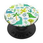 Dinosaur Cute Dino Leaf Trex Tree Raptor Reptile Fossil Gift PopSockets Swappable PopGrip