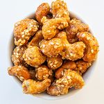 Honey Sesame Cashews 1kg – Fresh Prime Whole Roast Seseme Cashews Nuts – Sweet Caramelised Roasted Nut Glaze Freshly Caramelized Crispy Glazed Coated Covered Crunchy Gourmet Snack Large Bulk PURIMA