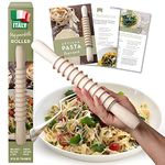 Wooden Pasta Cutter Pappardelle Pasta Maker Rolling Pin Made in Italy with Pasta Recipes