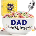 BackURyear Dad Christmas Gifts, Dad Birthday Gifts from Daughter Son, Cool Dad Gifts for Fathers Day, New Dad Gifts, First Time Dad Gifts, Dad Cereal Bowl with Spoon Presents