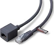 rhinocables CAT 6 Ethernet RJ45 Extension Cable CAT6 LAN Gigabit Network Internet Extender Male to Female Patch Cord Connector (1, 2m)