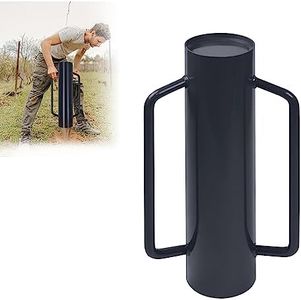 YARDIN Handramme mit Handgriffe Pfahlramme Pfostenramme Zaunpfahl-Ramme für Pfosten Zaunpfahlramme, präzises Einschlagen beim Zaunbau, aus Stahl - bis Ø140mm, 13,8 kg
