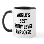 CafePress World's Best Entry Level Employee Mug 11 oz (325 ml) Ceramic Coffee Mug