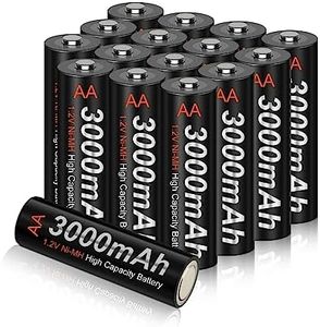 CITYORK AA Batteries, Rechargeable AA 3000mAh Battery, Ni-MH 1200 Recycle Times, High Capacity Performance, Pack of 16 with 4 Cases