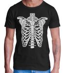 BROOKLYN VERTICAL Adult Halloween Printed T-Shirts Jack O' Lantern Pumpkin Skeleton Fun Costume Designs, Combo B, Large