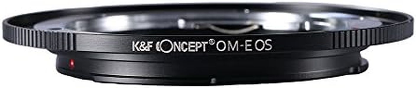K&F Concept Adaptador de Objetivo OM-EOS, Anillo Adaptador de Montura Lente Compatible con Objetivos Olympus OM a Cuerpo deCámara Canon EF EF-S EOS Mount, Anillo Adaptador Manual Lens