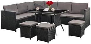 AFURNI 9 Seat Rattan Garden Furnitu