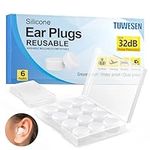 Reusable Ear Plugs, Silicone Ear Pl