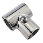 NRC&XRC Heavy Duty 316 SS//Polished Boat Hand Rail Fitting- 90 Degree T/Tee Hinged/Split for 7/8" Tube