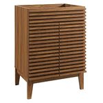 Modway Render Bathroom Vanity Cabinet in Walnut - Sink Basin Not Included