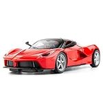 TGRCM-CZ Compatible for 1:32 Ferrari Car Model Pull Back Car Toy Car Red with Sound and Light for Kids, Zinc Alloy Body Red